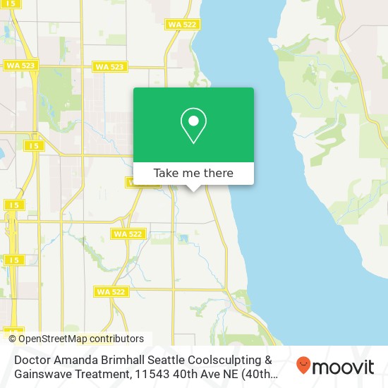 Doctor Amanda Brimhall Seattle Coolsculpting & Gainswave Treatment, 11543 40th Ave NE map