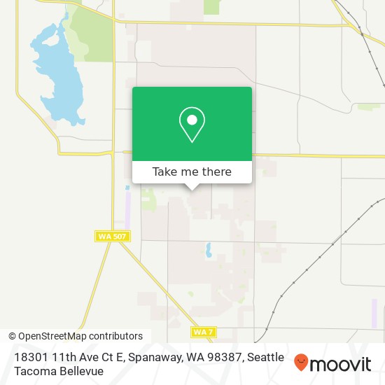 18301 11th Ave Ct E, Spanaway, WA 98387 map