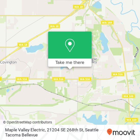 Mapa de Maple Valley Electric, 21204 SE 268th St