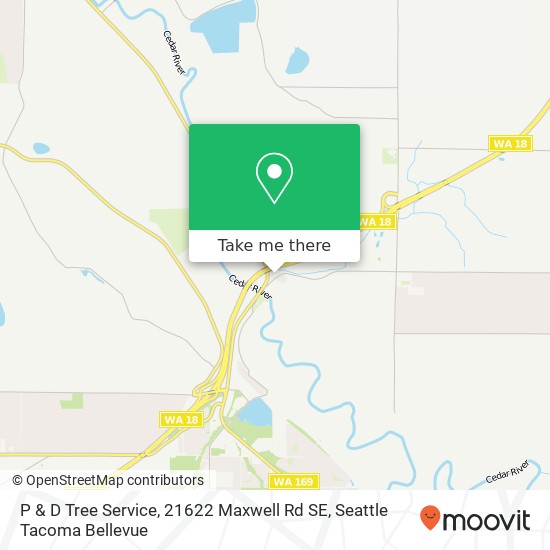 P & D Tree Service, 21622 Maxwell Rd SE map