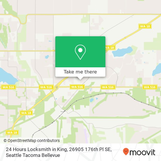 Mapa de 24 Hours Locksmith in King, 26905 176th Pl SE