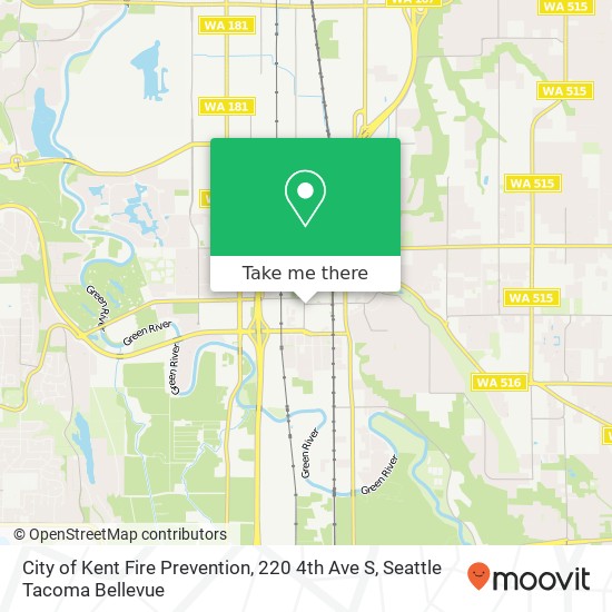 Mapa de City of Kent Fire Prevention, 220 4th Ave S