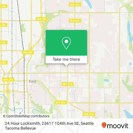 Mapa de 24 Hour Locksmith, 23617 104th Ave SE