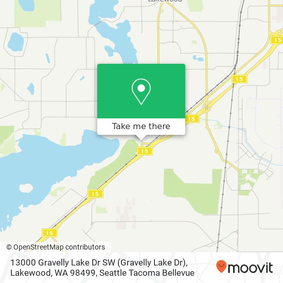 Mapa de 13000 Gravelly Lake Dr SW (Gravelly Lake Dr), Lakewood, WA 98499