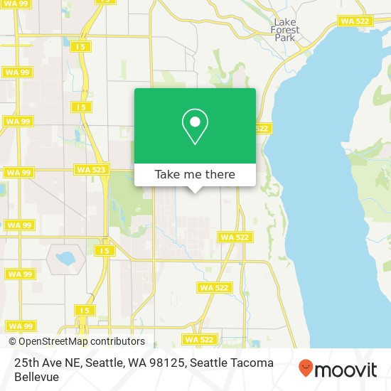 Mapa de 25th Ave NE, Seattle, WA 98125