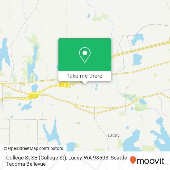 Mapa de College St SE (College St), Lacey, WA 98503