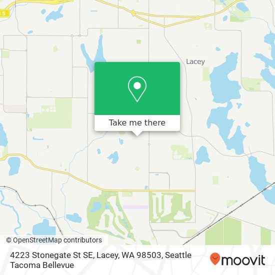 Mapa de 4223 Stonegate St SE, Lacey, WA 98503