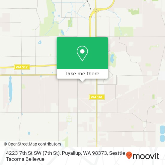 Mapa de 4223 7th St SW (7th St), Puyallup, WA 98373