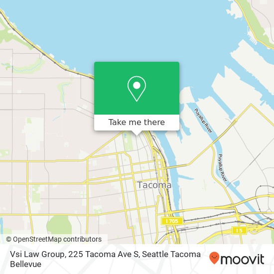 Mapa de Vsi Law Group, 225 Tacoma Ave S