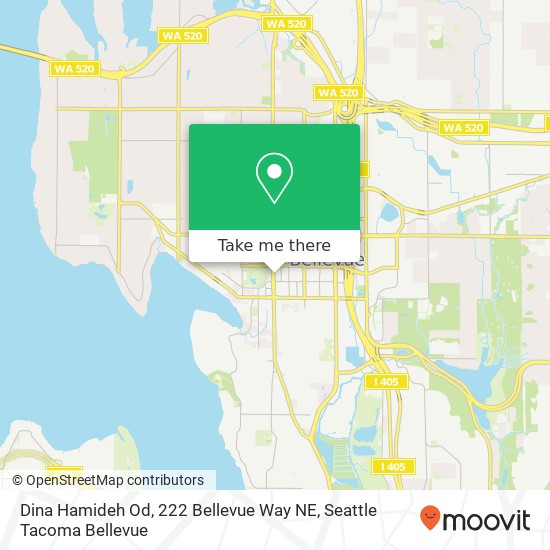 Mapa de Dina Hamideh Od, 222 Bellevue Way NE