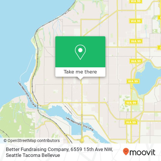 Mapa de Better Fundraising Company, 6559 15th Ave NW