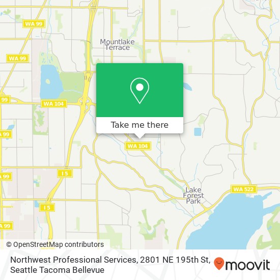 Mapa de Northwest Professional Services, 2801 NE 195th St