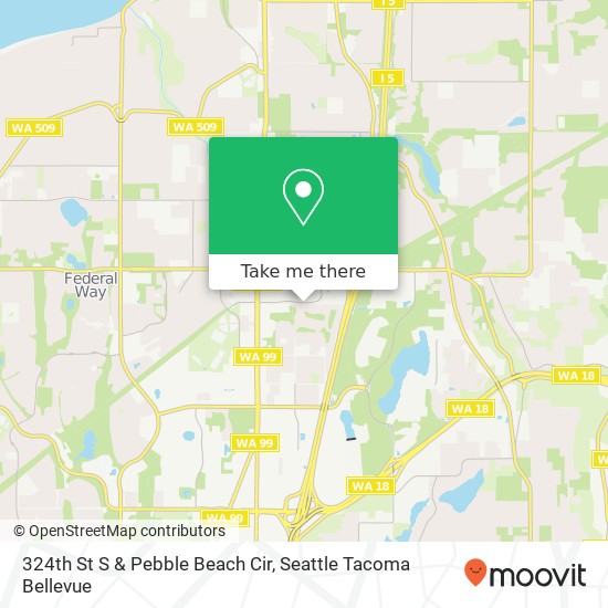 324th St S & Pebble Beach Cir map