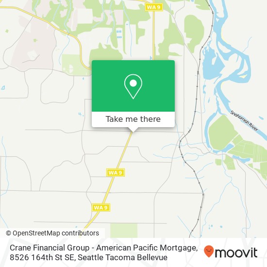 Mapa de Crane Financial Group - American Pacific Mortgage, 8526 164th St SE