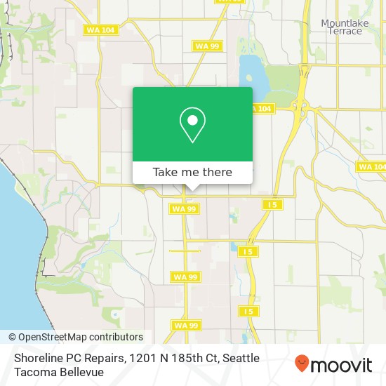 Shoreline PC Repairs, 1201 N 185th Ct map