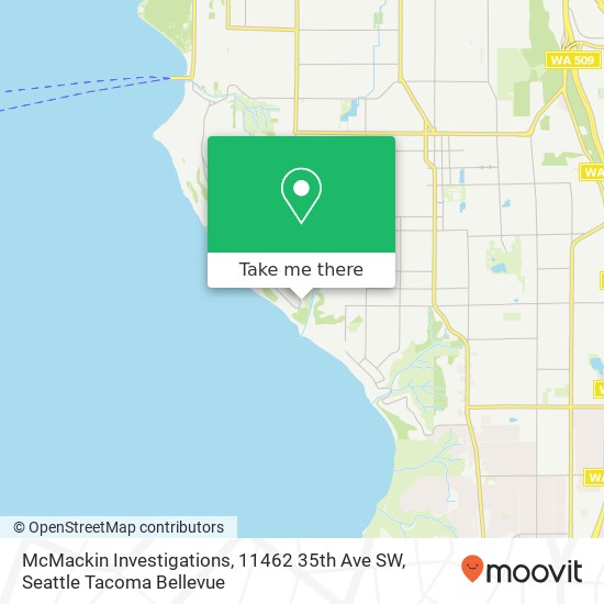 McMackin Investigations, 11462 35th Ave SW map