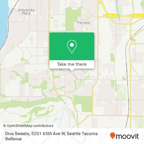 Diva Sweets, 5201 65th Ave W map