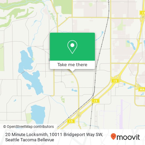 Mapa de 20 Minute Locksmith, 10011 Bridgeport Way SW