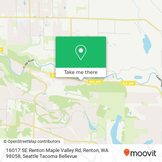 Mapa de 16017 SE Renton Maple Valley Rd, Renton, WA 98058