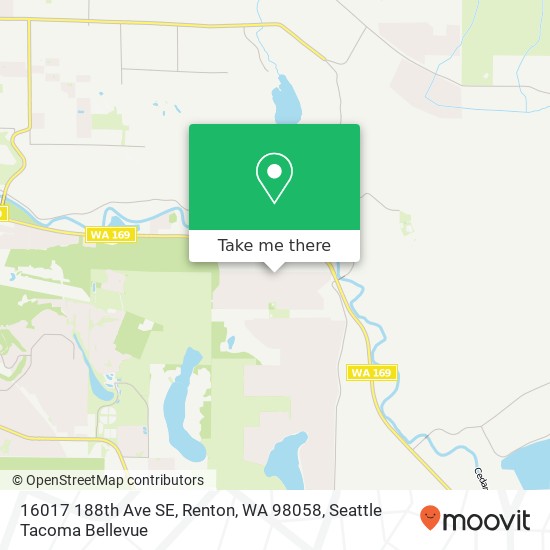 Mapa de 16017 188th Ave SE, Renton, WA 98058