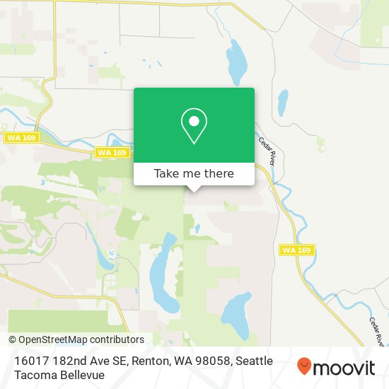 Mapa de 16017 182nd Ave SE, Renton, WA 98058