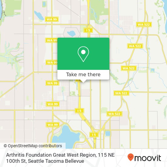 Arthritis Foundation Great West Region, 115 NE 100th St map