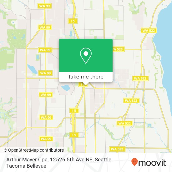 Mapa de Arthur Mayer Cpa, 12526 5th Ave NE