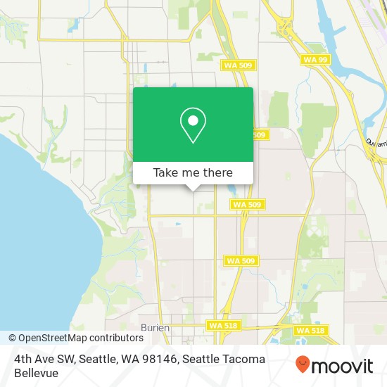 Mapa de 4th Ave SW, Seattle, WA 98146
