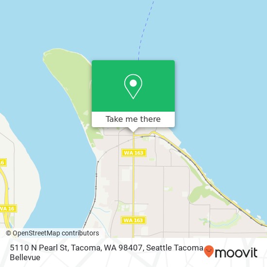 Mapa de 5110 N Pearl St, Tacoma, WA 98407