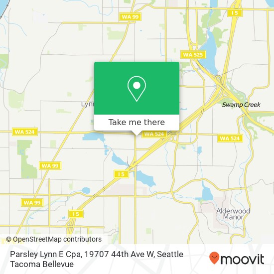 Mapa de Parsley Lynn E Cpa, 19707 44th Ave W