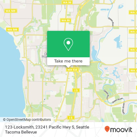 Mapa de 123-Locksmith, 23241 Pacific Hwy S