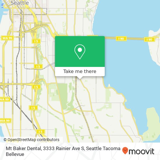 Mapa de Mt Baker Dental, 3333 Rainier Ave S