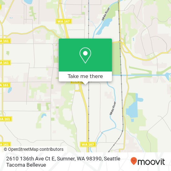 Mapa de 2610 136th Ave Ct E, Sumner, WA 98390