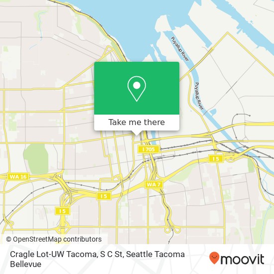 Mapa de Cragle Lot-UW Tacoma, S C St