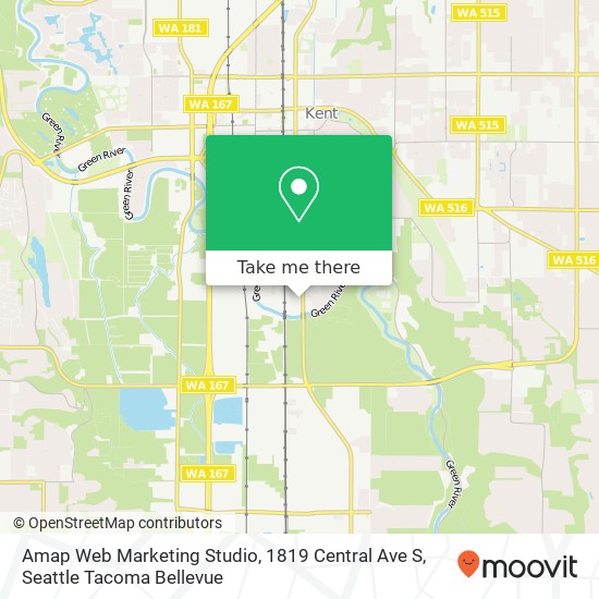 Mapa de Amap Web Marketing Studio, 1819 Central Ave S