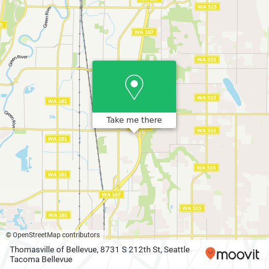 Mapa de Thomasville of Bellevue, 8731 S 212th St