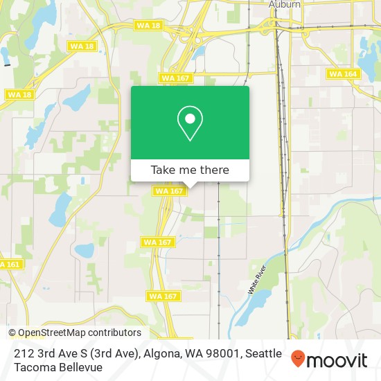Mapa de 212 3rd Ave S (3rd Ave), Algona, WA 98001