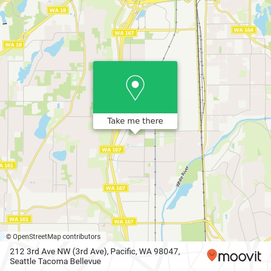 Mapa de 212 3rd Ave NW (3rd Ave), Pacific, WA 98047