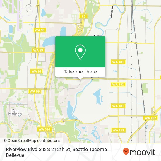 Riverview Blvd S & S 212th St map