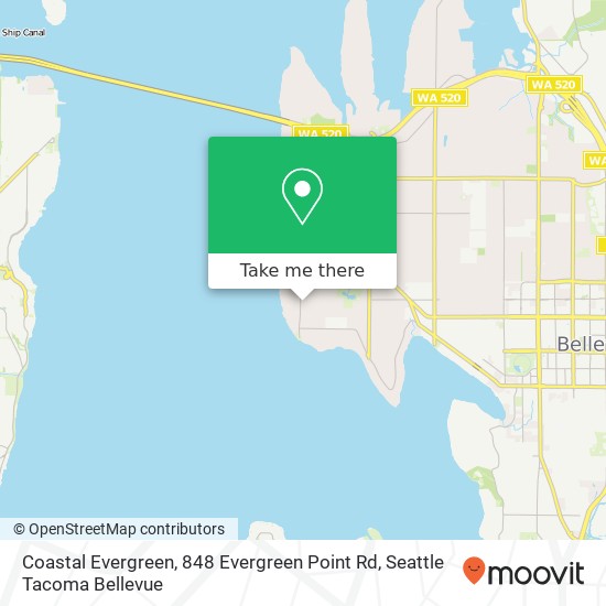 Coastal Evergreen, 848 Evergreen Point Rd map