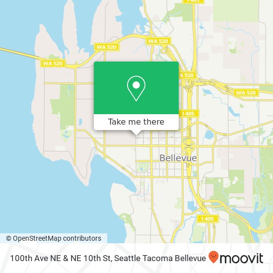 Mapa de 100th Ave NE & NE 10th St