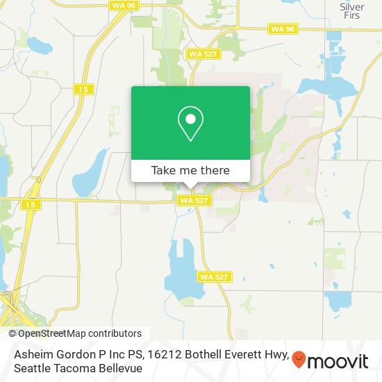 Mapa de Asheim Gordon P Inc PS, 16212 Bothell Everett Hwy