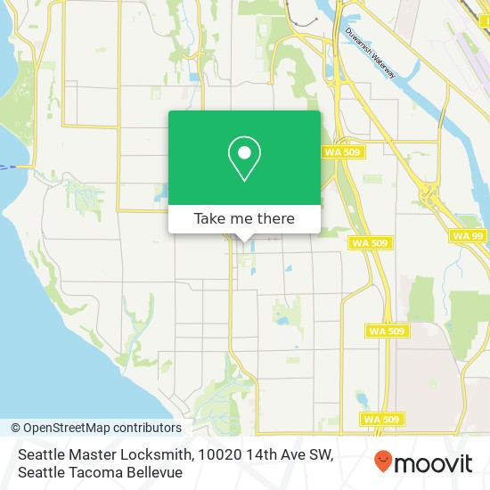 Mapa de Seattle Master Locksmith, 10020 14th Ave SW