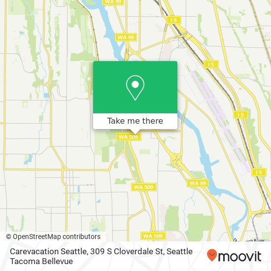 Mapa de Carevacation Seattle, 309 S Cloverdale St