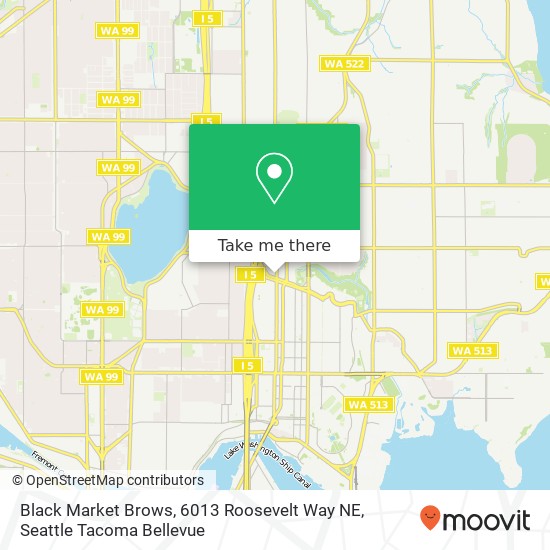 Black Market Brows, 6013 Roosevelt Way NE map