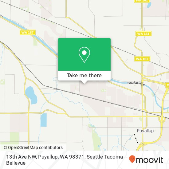 Mapa de 13th Ave NW, Puyallup, WA 98371