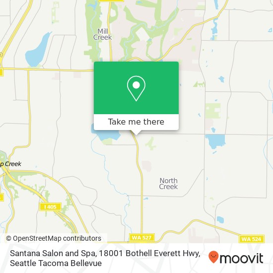 Mapa de Santana Salon and Spa, 18001 Bothell Everett Hwy