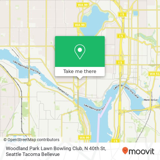 Woodland Park Lawn Bowling Club, N 40th St map