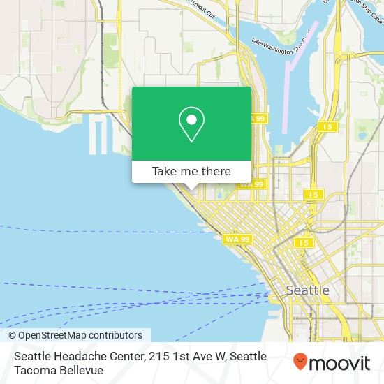Seattle Headache Center, 215 1st Ave W map