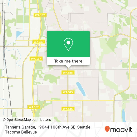 Tanner's Garage, 19044 108th Ave SE map